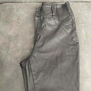 Black Faux Leather Pants